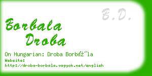 borbala droba business card